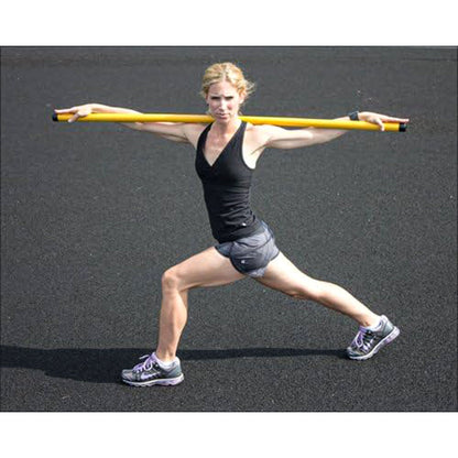 Prism Fitness Unweighted Smart Stick Exercise Equipment for Balance, Yellow