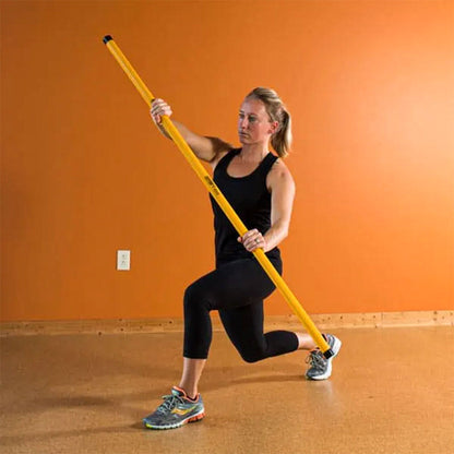 Prism Fitness Unweighted Smart Stick Exercise Equipment for Balance, Yellow