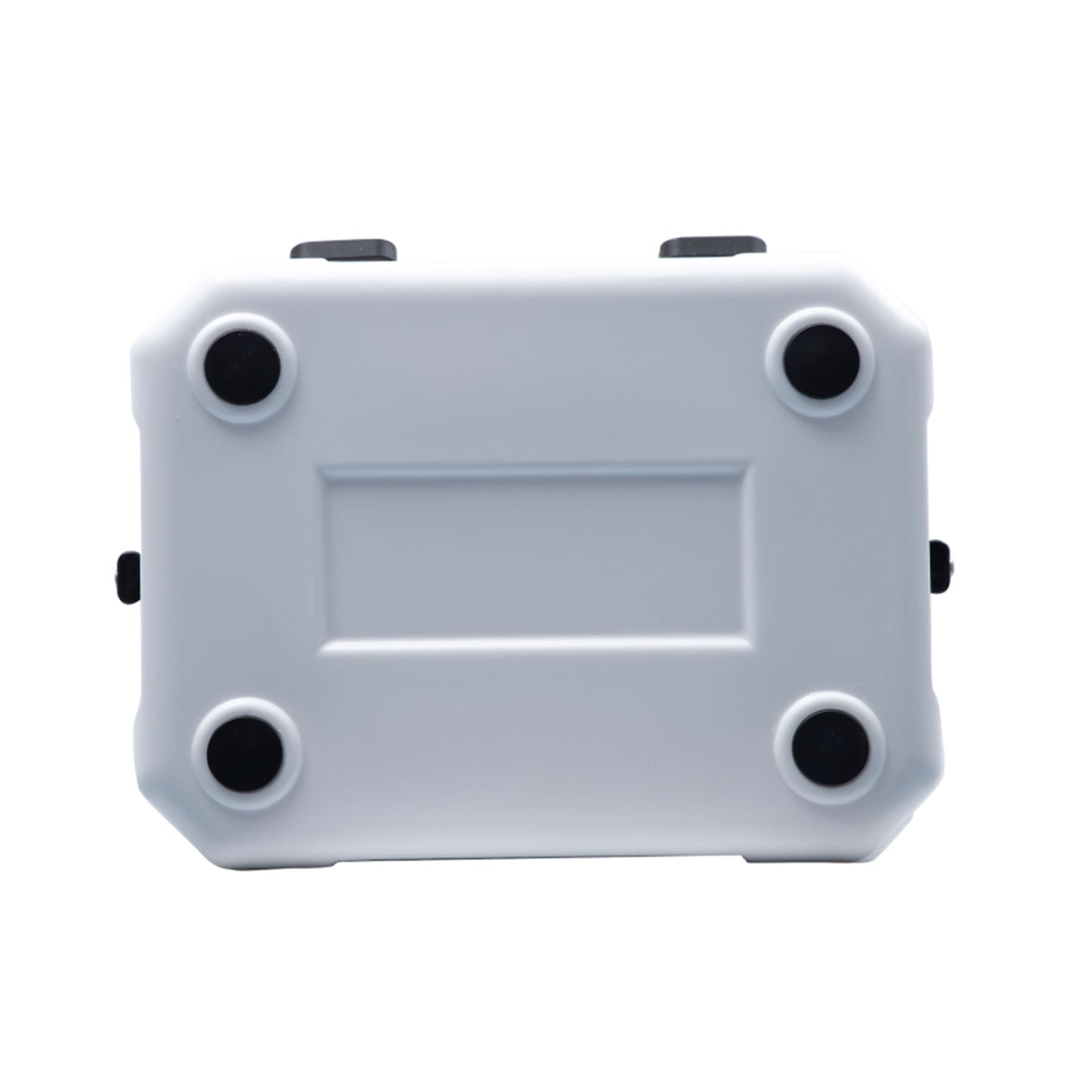 CAMP-ZERO 10 Liter 10.6 Quart Lidded Cooler with 2 Molded In Cup Holders, White