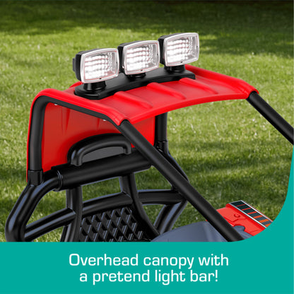 Power Wheels Baja Trailster Battery Powered Ride On Toy with Steel Frame, Red