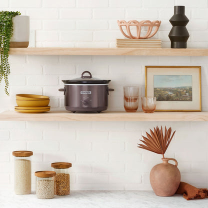 Crock-Pot Manual Design Series 4.5 Quart 3 Setting Slow Cooker, Cafe Mocha