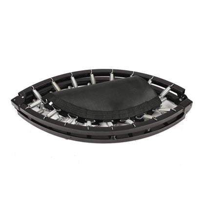 HolaHatha 40" Mini Trampoline Fitness Rebounder with Adjustable Handle, Black
