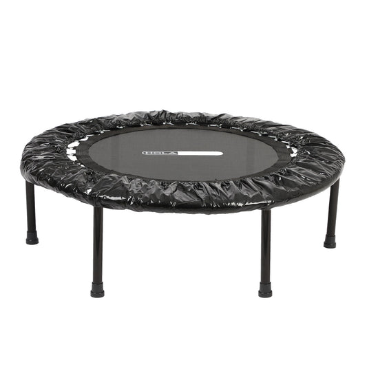 HolaHatha Foldable Mini Trampoline, 36" Round Portable Fitness Rebounder, Black
