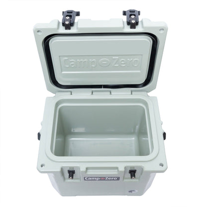 CAMP-ZERO 10 Liter 10.6 Quart Lidded Cooler with 2 Molded In Cup Holders, Sage