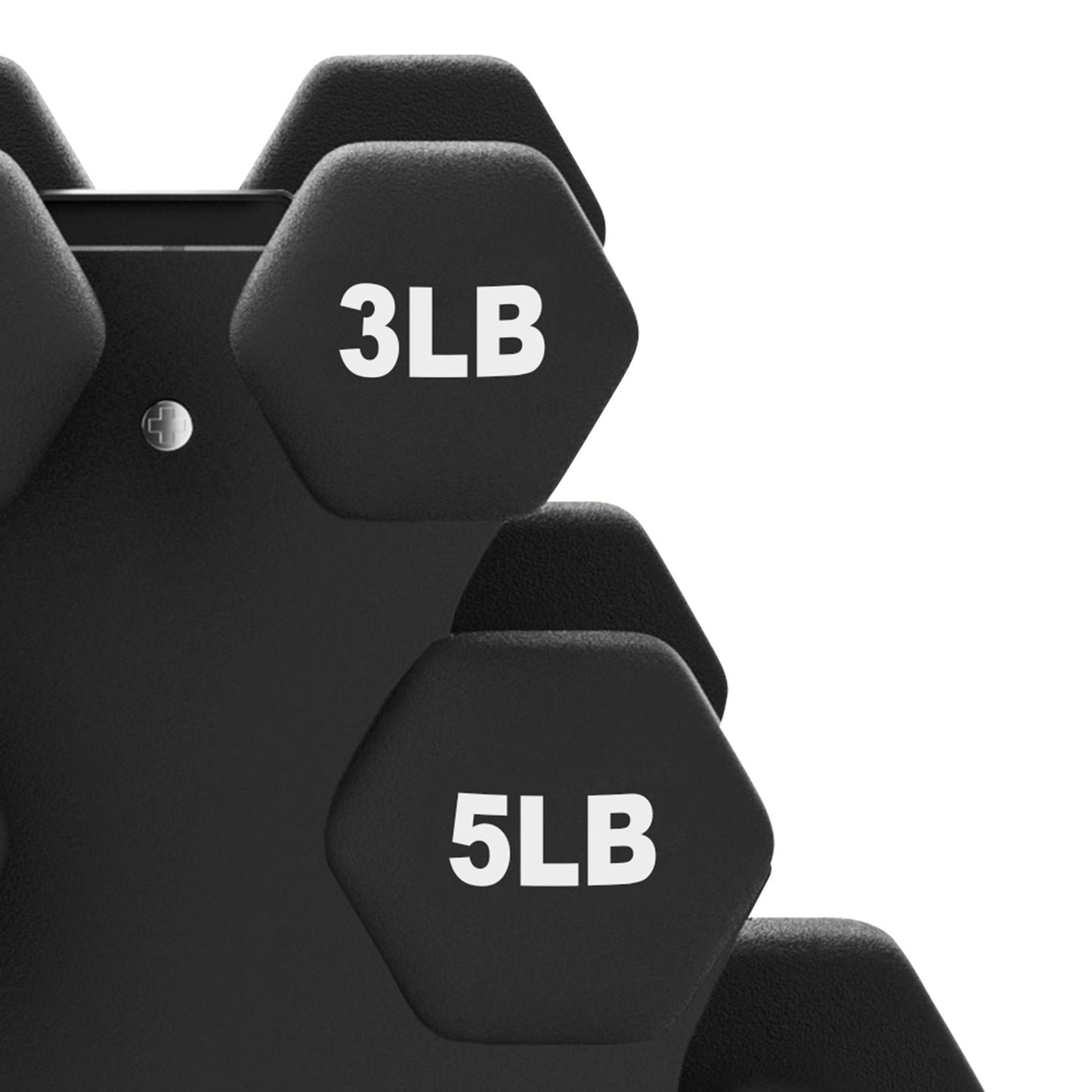 BalanceFrom Neoprene Dumbbells, 3 Pair Hand Weights Set with Stand, 32 Lb, Black