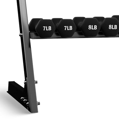 BalanceFrom Fitness 110 Pound Neoprene Coated Dumbbell Set with Stand, Black