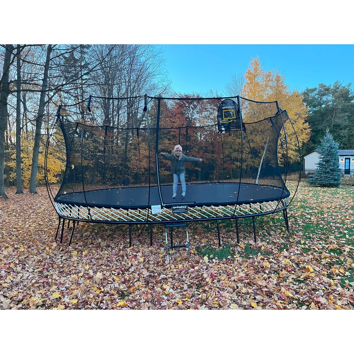 Springfree Trampoline 12'x19' Jumbo Oval Trampoline with 22'x29' Space Required