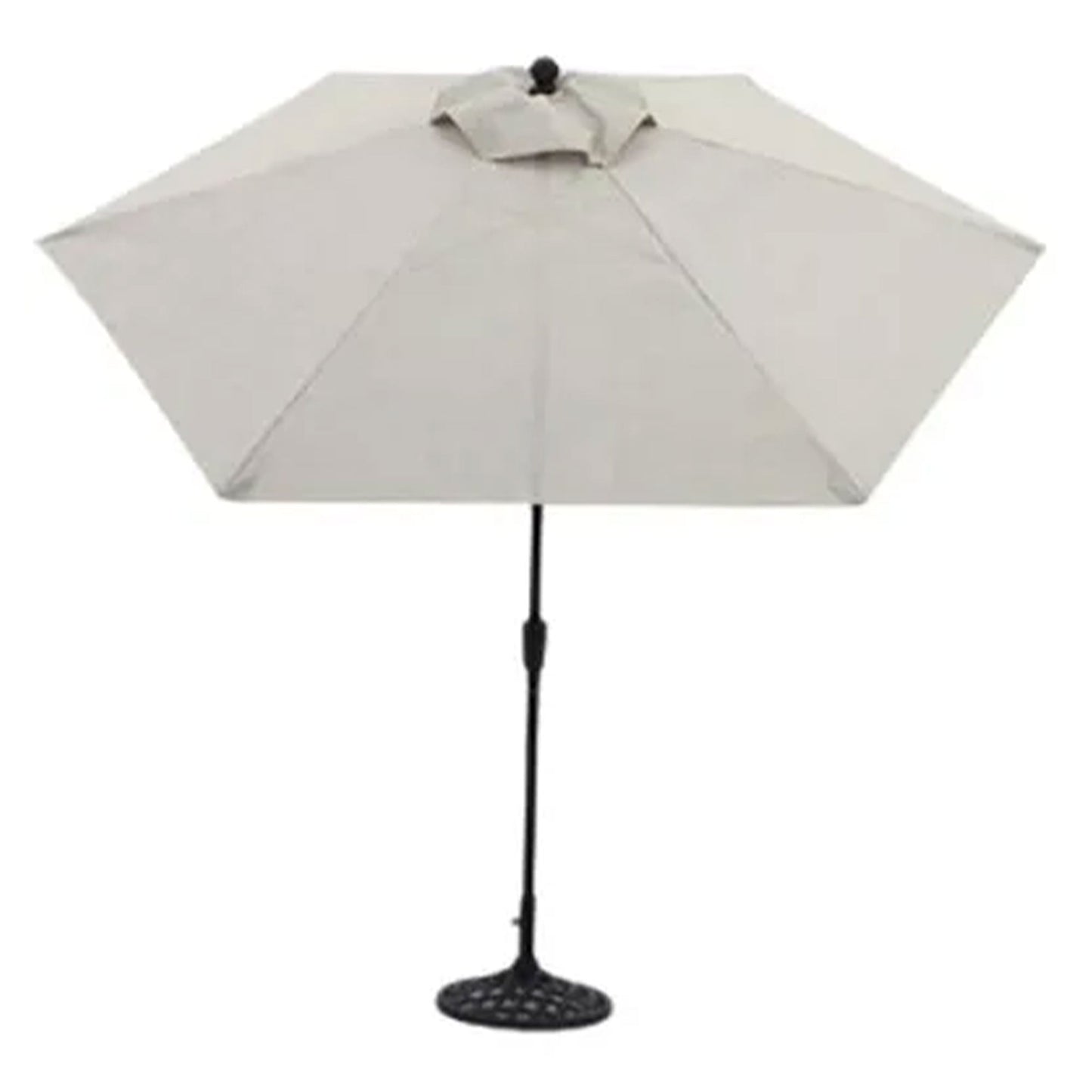 Four Seasons Courtyard 9 Foot Naples Market Patio Umbrella, Natural Fabric Color