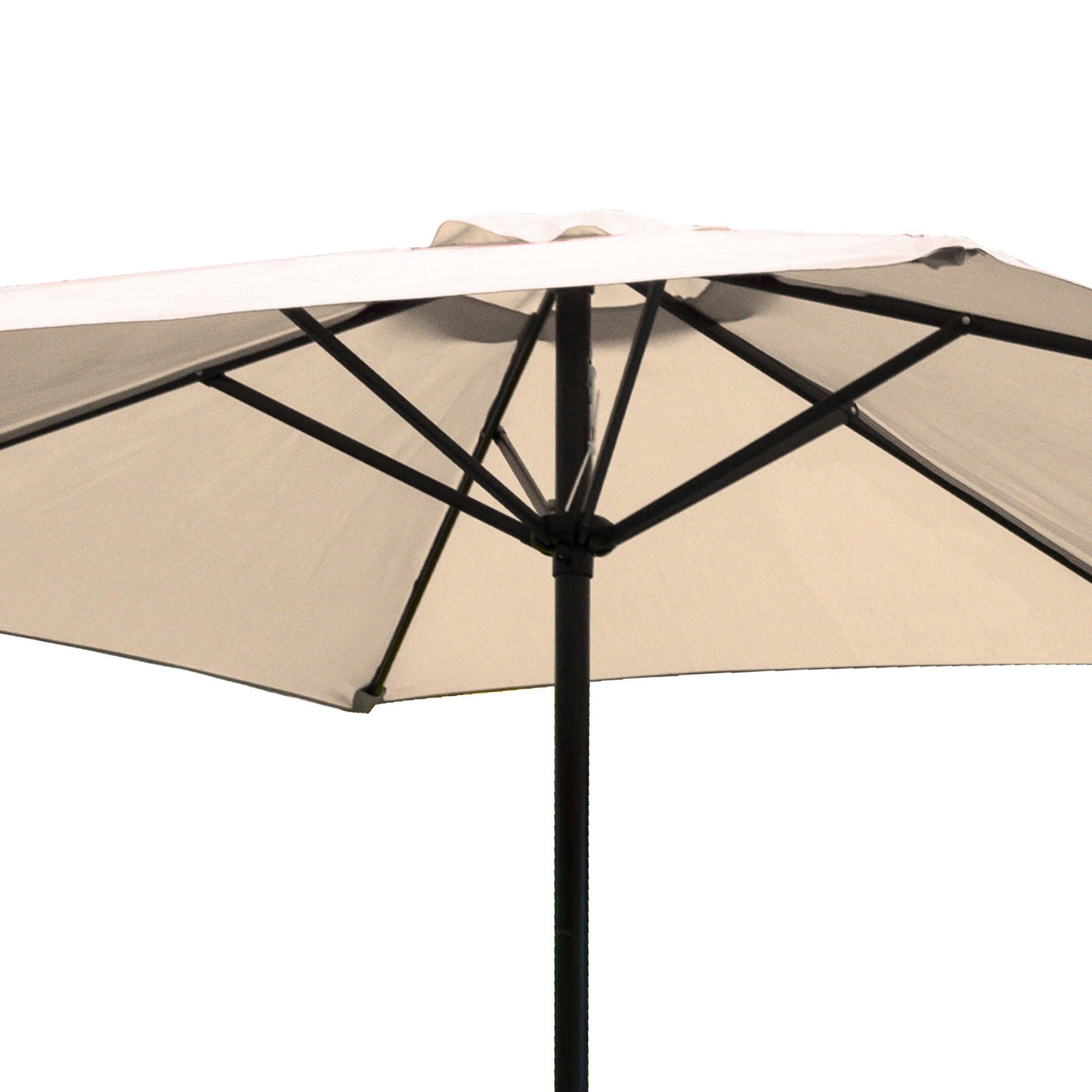 Four Seasons Courtyard 9 Foot Naples Market Patio Umbrella, Natural Fabric Color