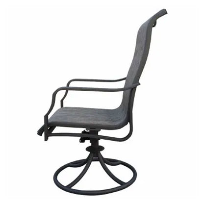 Four Seasons Courtyard Tuscany 6 Piece Swivel Rocker Chair Set w/ Aluminum Frame