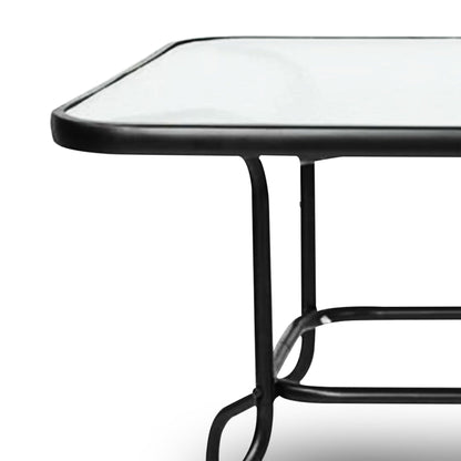 Four Seasons Courtyard Sunny Isle Glass Top Dining Table with Tempered Glass