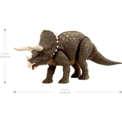Jurassic World Triceratops Dinosaur Toy Habitat Defender Figure for 4 Years Plus