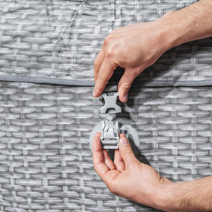 SaluSpa LED Soothing Spa Waterfall Accessory w/Sicily AirJet Inflatable Hot Tub