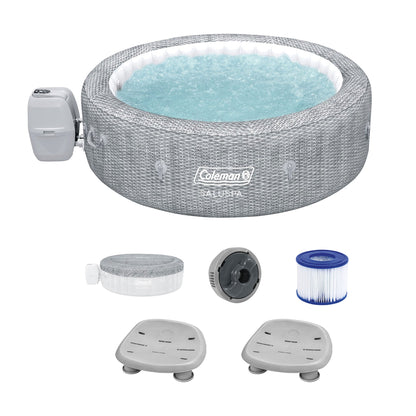 Coleman Sicily AirJet Inflatable Hot Tub with 2 Bestway SaluSpa Non-Slip Seat