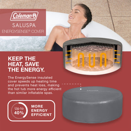 Bestway Coleman Miami Hot Tub w/2 Pack of SaluSpa Seat & 2 Headrest Pillows