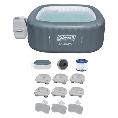 Bestway Coleman Hot Tub with 6 SaluSpa Non-Slip Spa Seats and SaluSpa Pillows