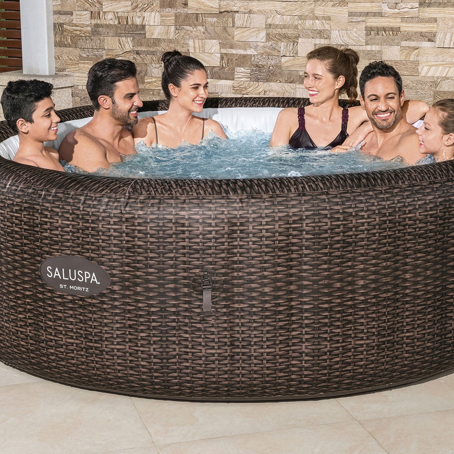 Bestway Coleman St Moritz AirJet Inflatable Hot Tub with 2 SaluSpa Non Slip Seat