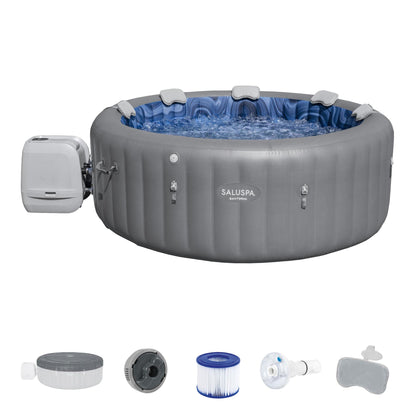 Bestway SaluSpa Santorini HydroJet Hot Tub w/Set of 4 SaluSpa Pool and Spa Seat
