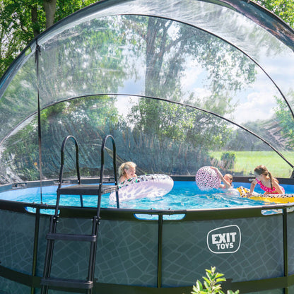 EXIT Toys 16 Foot Round Multifunctional Cover Dome Enclosure for Outdoor Pools