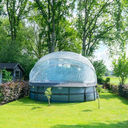EXIT Toys 16 Foot Round Multifunctional Cover Dome Enclosure for Outdoor Pools