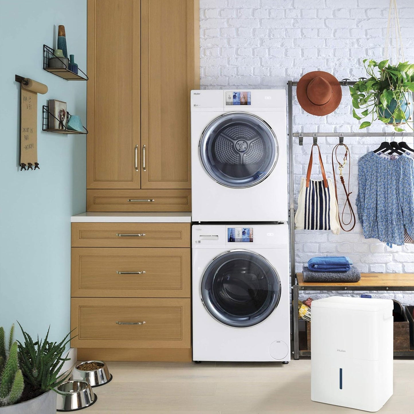 Haier 50 Pint Smart Dry Dehumidifier for Wet Spaces (Certified Refurbished)