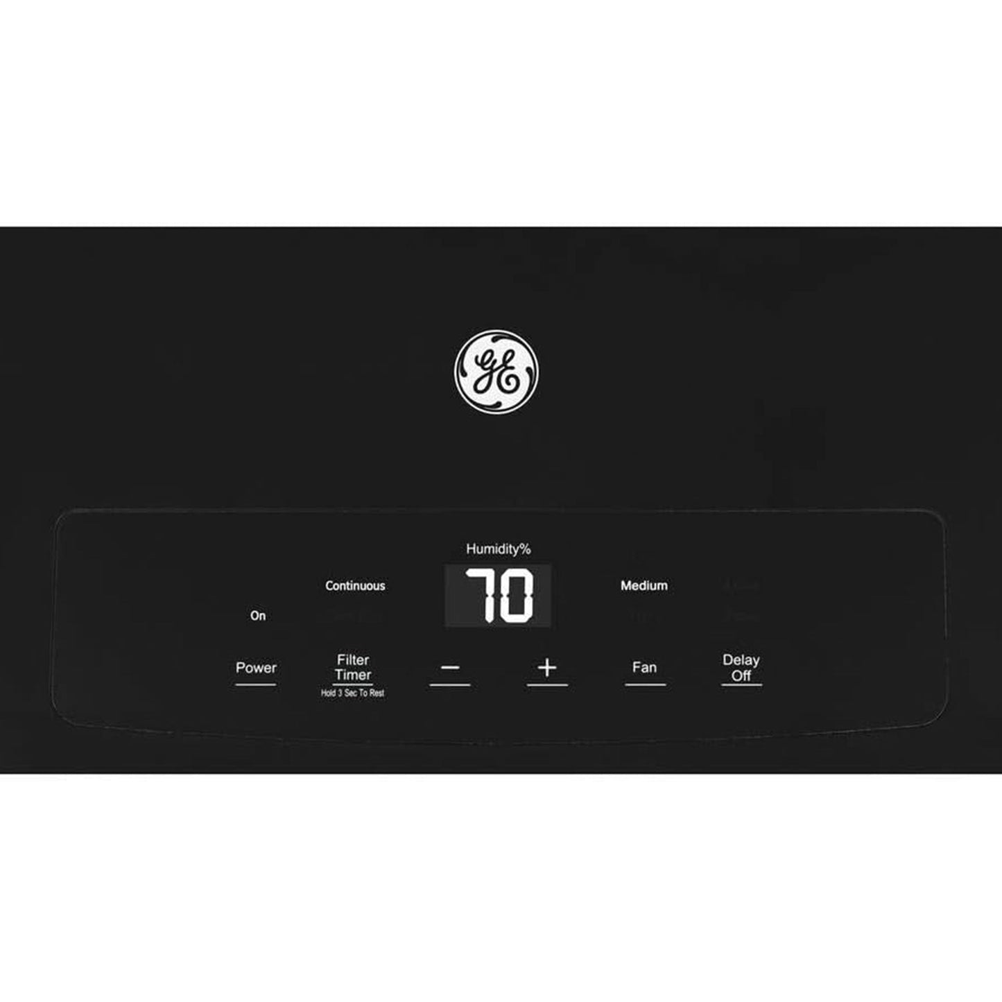 GE High Tech 70 Pint 3 Fan Speed Home Dehumidifier, Black (Refurbished)