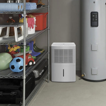 GE 20 Pint Home Dehumidifier for Very Damp Spaces, White (Refurbished)