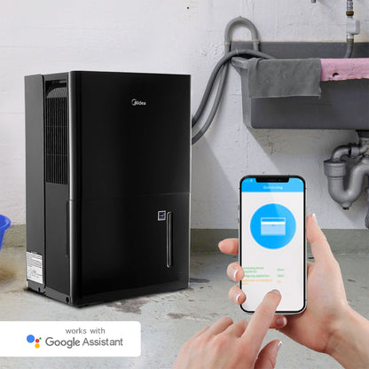 Midea 50 Pint Energy Star Smart Dehumidifier for Home, (Refurbished)