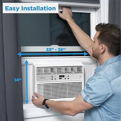 Midea EasyCool 8,000 BTU Window Air Conditioner w/ Remote, Rooms Up To 350 Sq Ft
