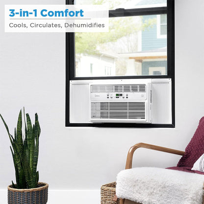 Midea EasyCool 8,000 BTU Window Air Conditioner w/ Remote, Rooms Up To 350 Sq Ft