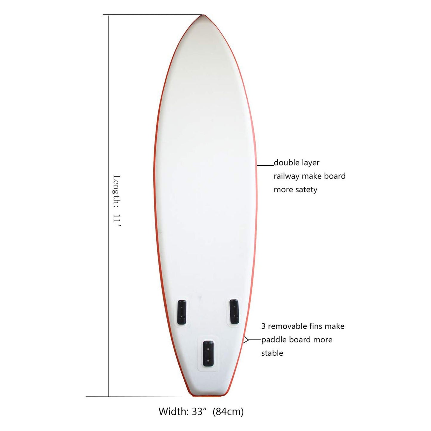 XYLOVE CO 11' x 33" Inflatable Stand-Up Paddle Board for All Skill Levels, Red