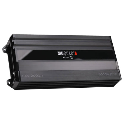 MB Quart Formula 2,000 Watt Mono Car Audio Mobile Amplifier, FA2-2000.1, Black