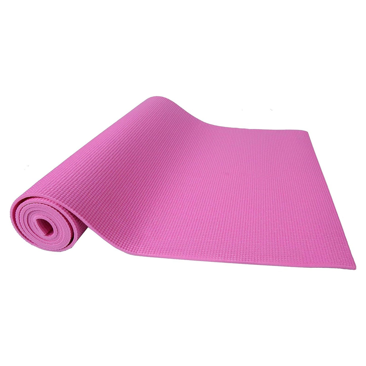 Signature Fitness All Purpose High Density No Tear Exercise Mat w/Strap, Pink