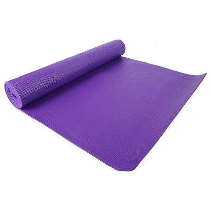 Signature Fitness All Purpose High Density No Tear Exercise Mat w/Strap, Purple