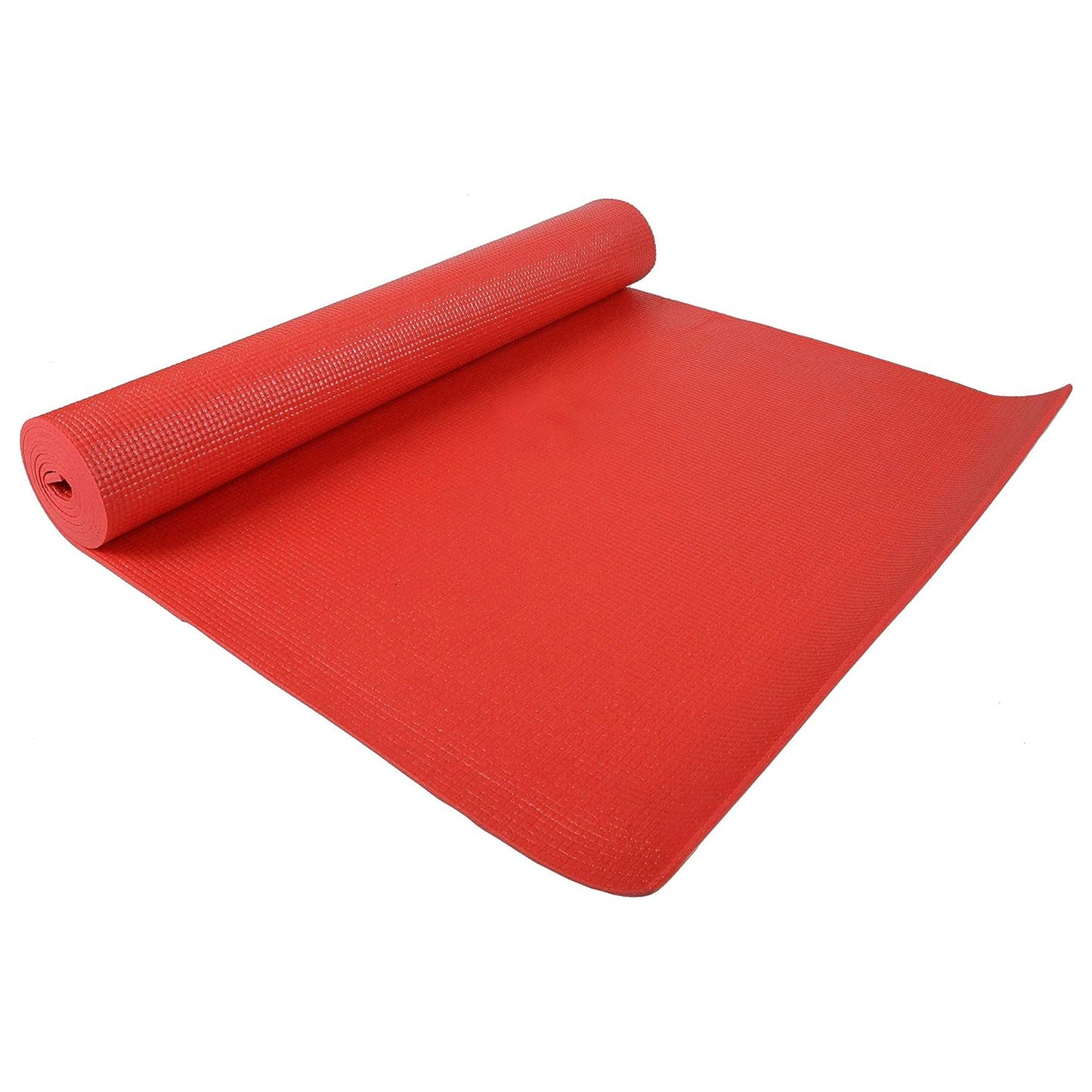 Signature Fitness All Purpose High Density No Tear Exercise Mat w/Strap, Red