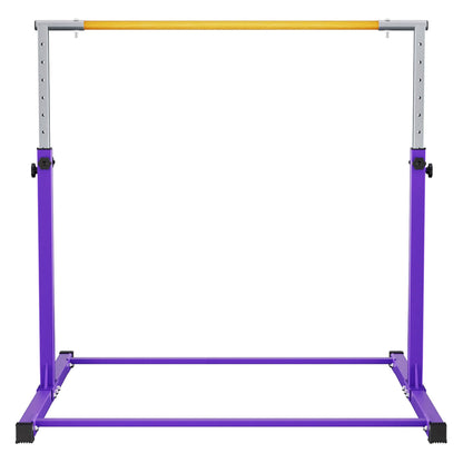 Signature Fitness Adjustable Folding Steel Gymnastics Bar, Ages 3 & Up, Purple