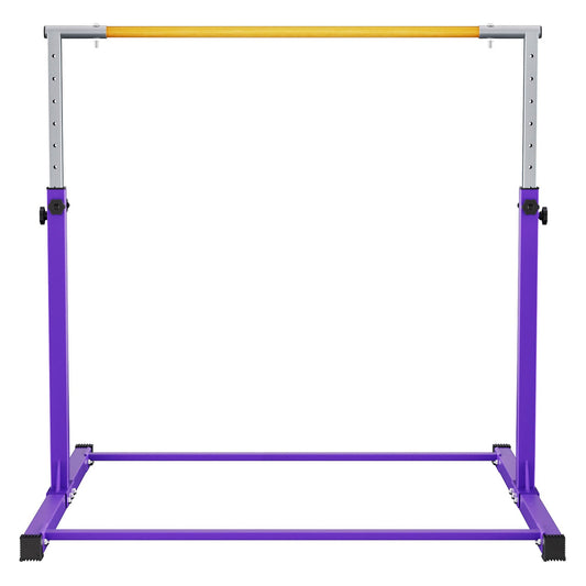 Signature Fitness Adjustable Folding Steel Gymnastics Bar, Ages 3 & Up, Purple