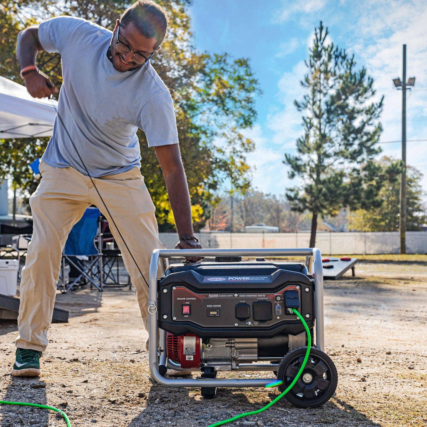 SIMPSON PowerShot Portable 3,600 Watt Generator with Roll Cage Frame Protection