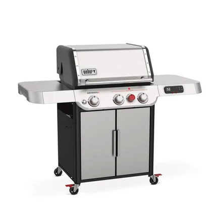 Weber Genesis SX-325s Smart Tech 3 Burner LP Gas Grill with Sear Burner, Silver