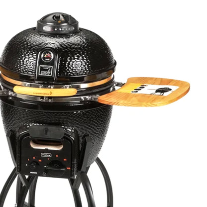 Vision Grills C Series Ceramic Kamado Charcoal Grill with Super Bundle, Black