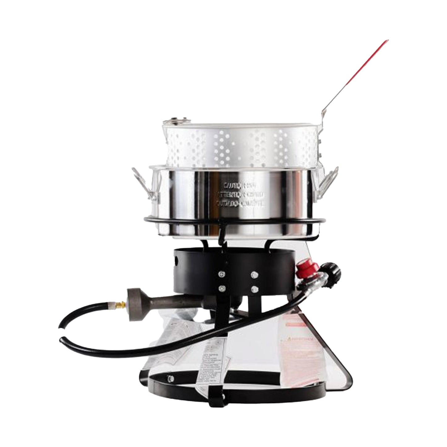 Metal-Fusion Import Outdoor Fish Fryer with 10 Quart Aluminum Fry Pan and Burner