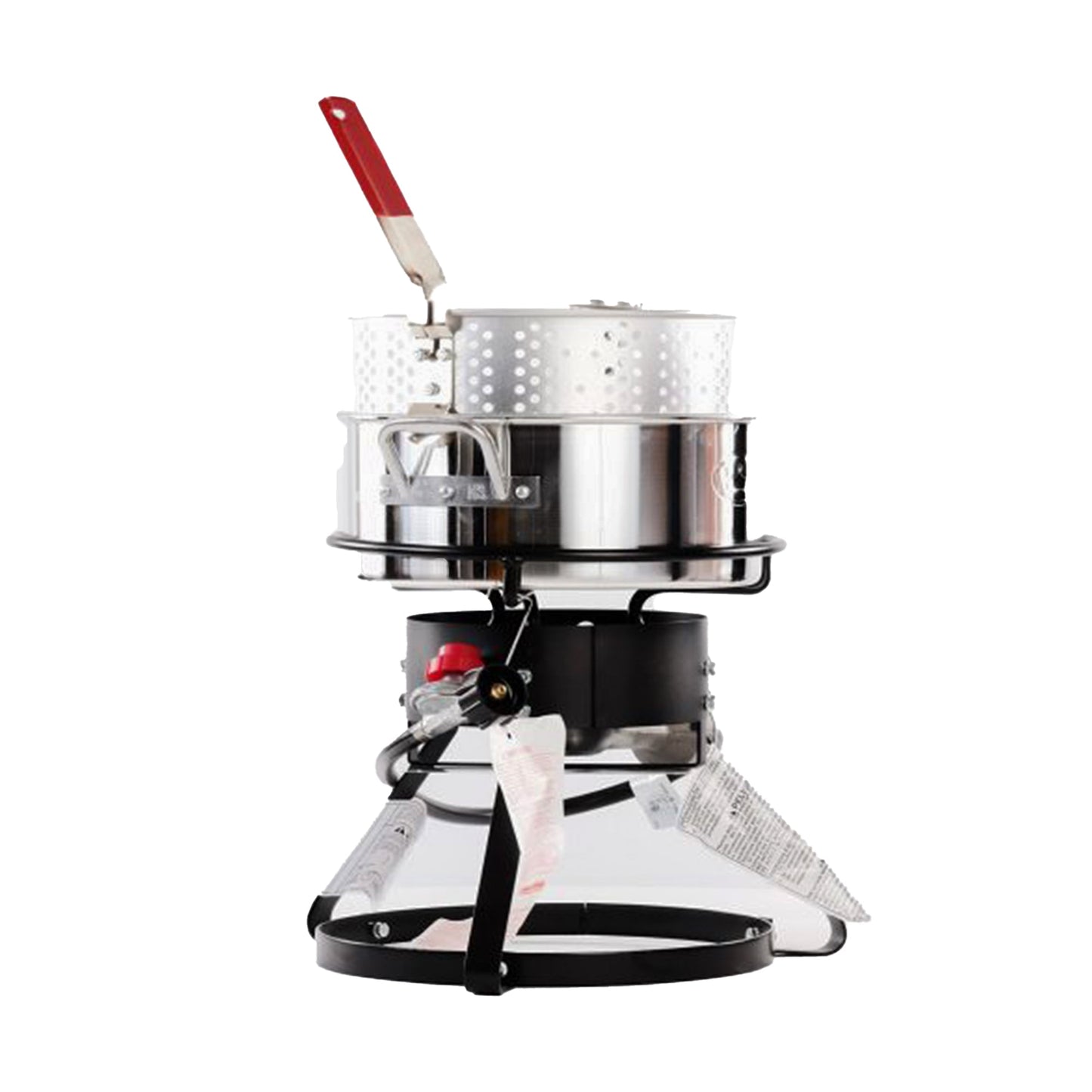 Metal-Fusion Import Outdoor Fish Fryer with 10 Quart Aluminum Fry Pan and Burner