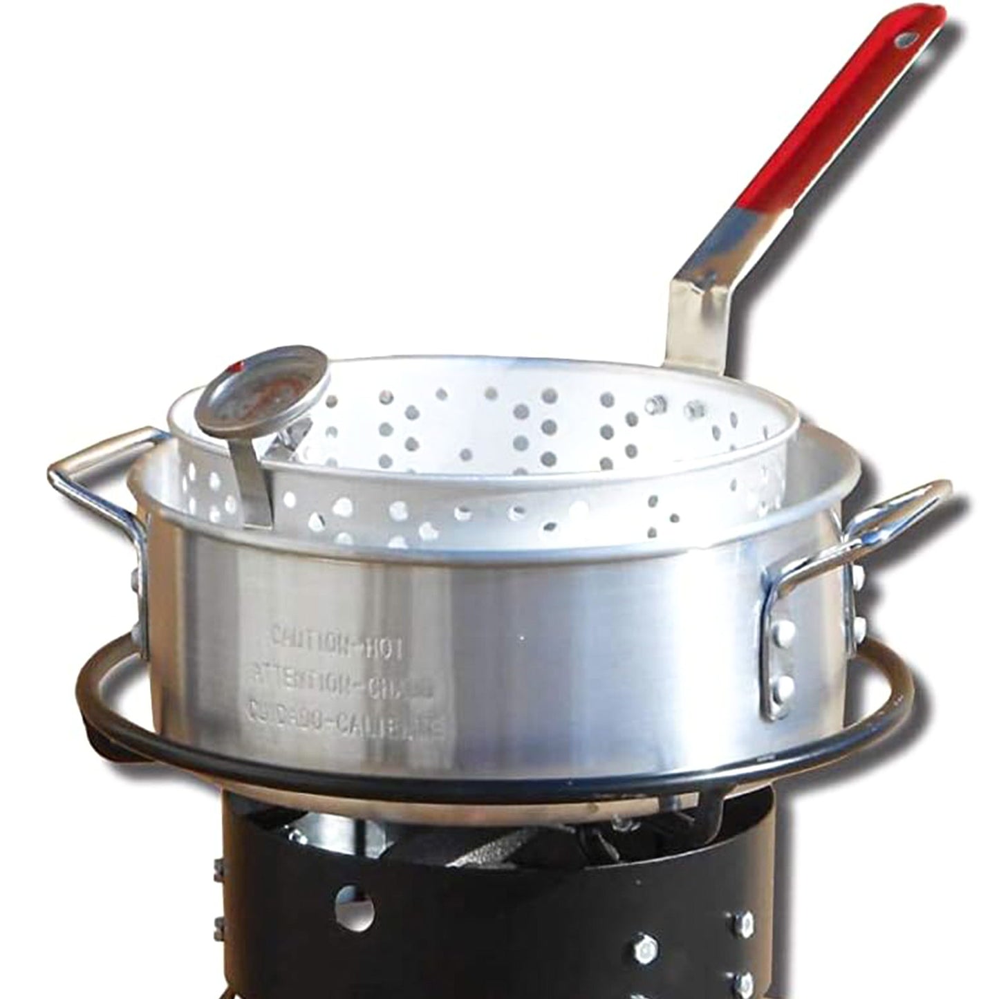 Metal-Fusion Import Outdoor Fish Fryer with 10 Quart Aluminum Fry Pan and Burner
