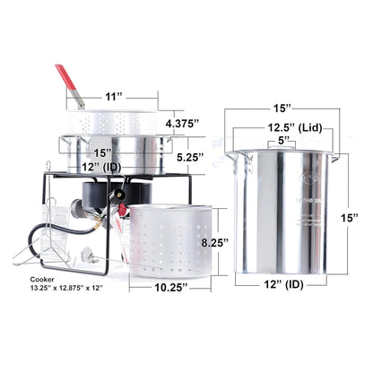 King Kooker Portable 29 Quart Propane Outdoor Deep Frying and Boiling Package