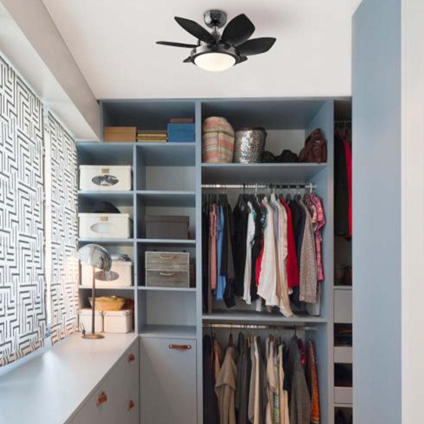 Westinghouse Quince 24" Reversible Ceiling Fan with LED Light, Black/Graphite