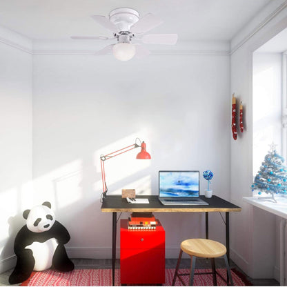 Westinghouse Petite Ceiling Fan with LED Light for Bedroom or Patio, 30", White