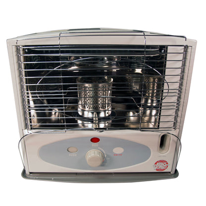 Kero World 10,000 BTU Kerosene Wick Heater with Sure-Seat Chimney System, Gray
