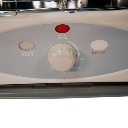 Kero World 10,000 BTU Kerosene Wick Heater with Sure-Seat Chimney System, Gray