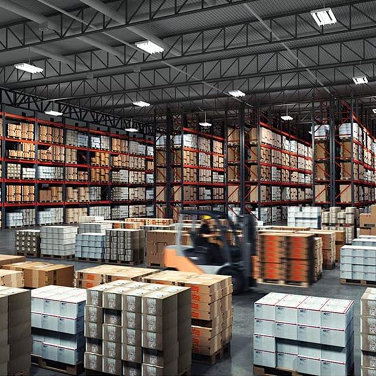 Metalux F Bay HBL 2 x 4' 4 Lamp T8 Commercial Fluorescent Lamp Light Fixture