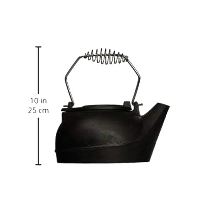 Panacea Fireplace Cast Iron Wood Stove Kettle Humidifier w/ Chrome Handle, Black